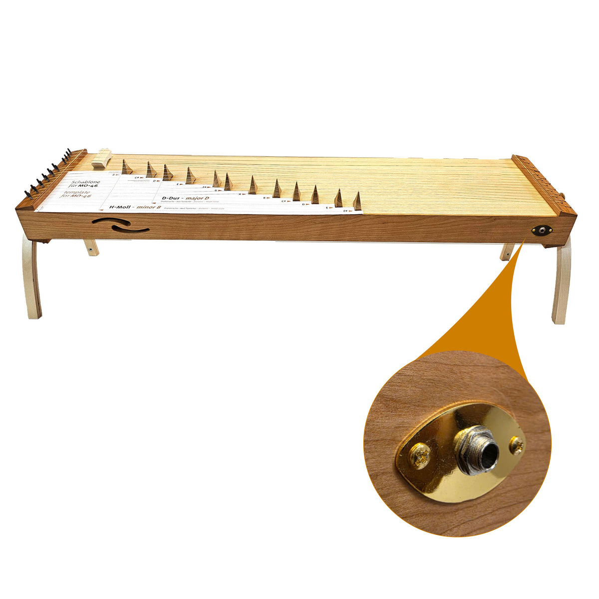 Eingebauter Tonabnehmer für Mastermonochord KOTAMO, mit Stereo-Vorverstärker