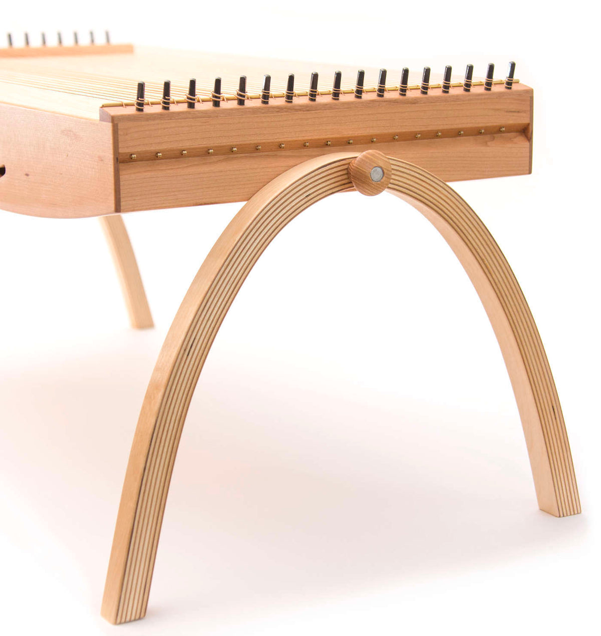 Kleine Rundständer, 28 cm hoch, mit Holzgriffen und Muffe