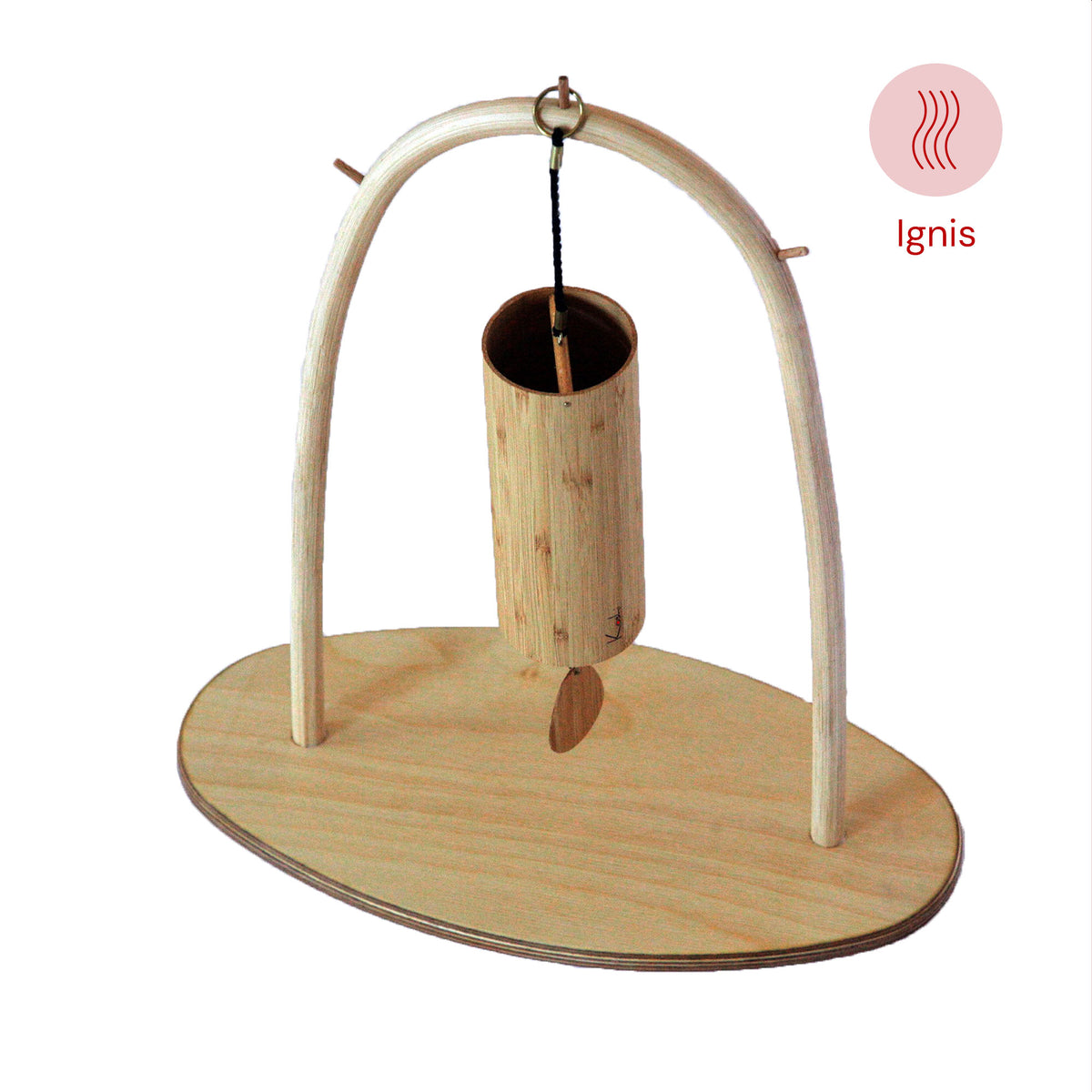 Koshi, Ignis - Feuer, mit Rattan-Ständer