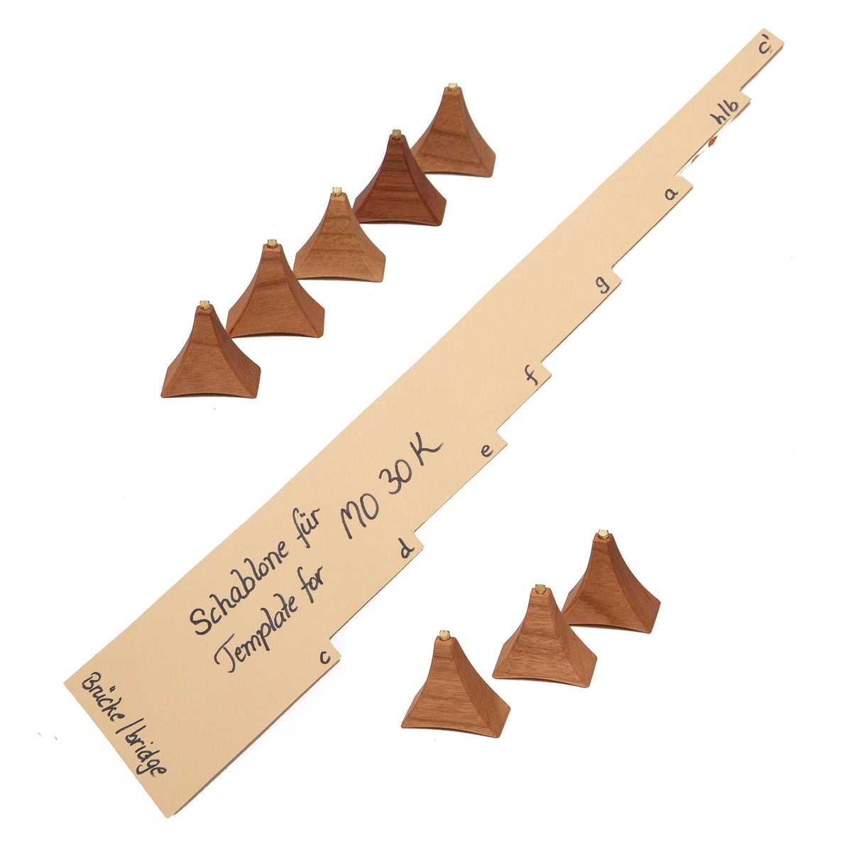 Reiter und Schablone für das Konzertmonochord